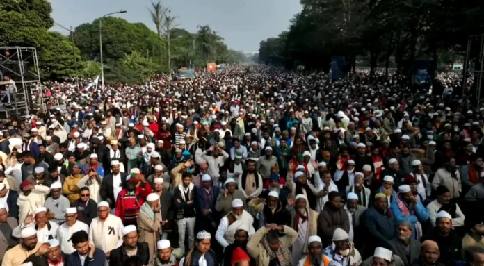 মানিক মিয়া এভিনিউতে বেগম খালেদা জিয়ার জানাজায় লাখো মানুষের অংশগ্রহণ।